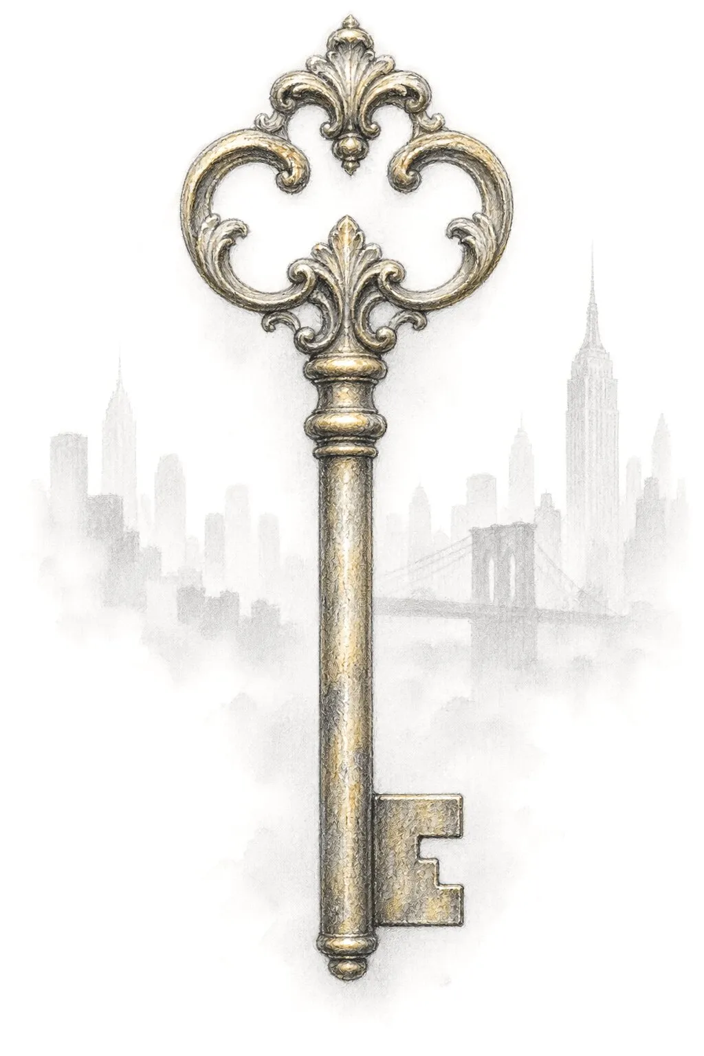 An old brass key